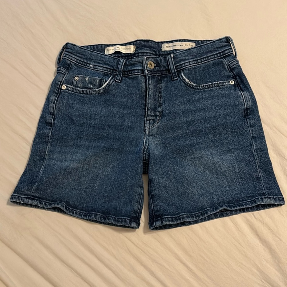 Anthropologie Pilcro & the Letterpress Slim Boyfriend Denim Jean Shorts, Size 27